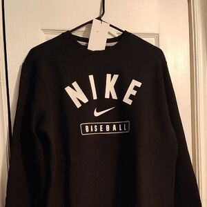 Nike Black and White Baseball Crewneck